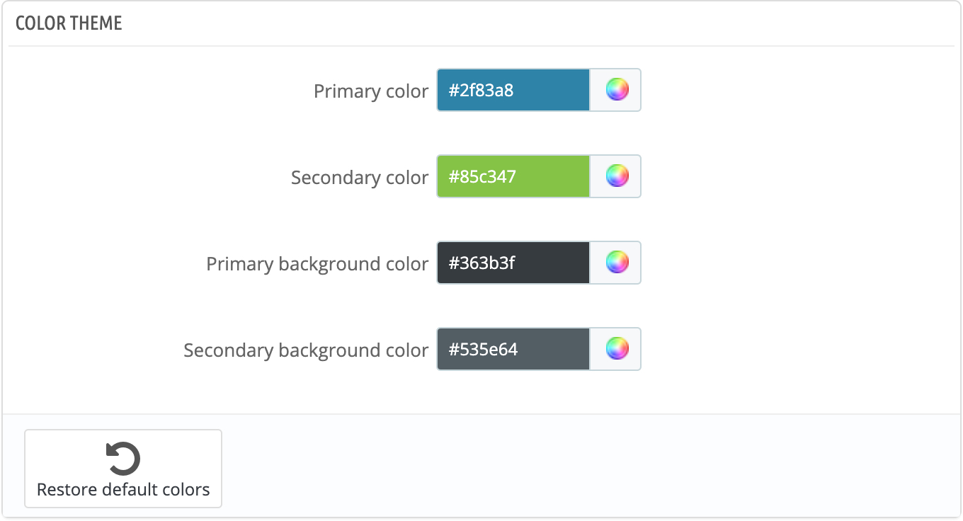 Color theme