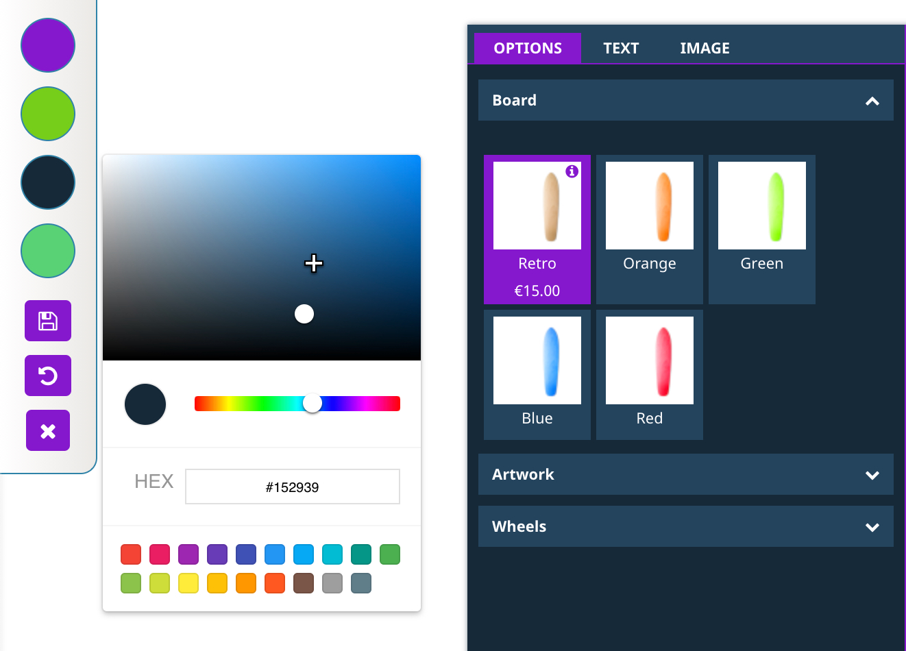 Custom color theme