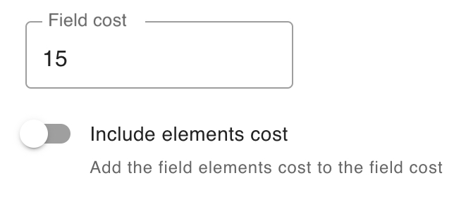 Field cost