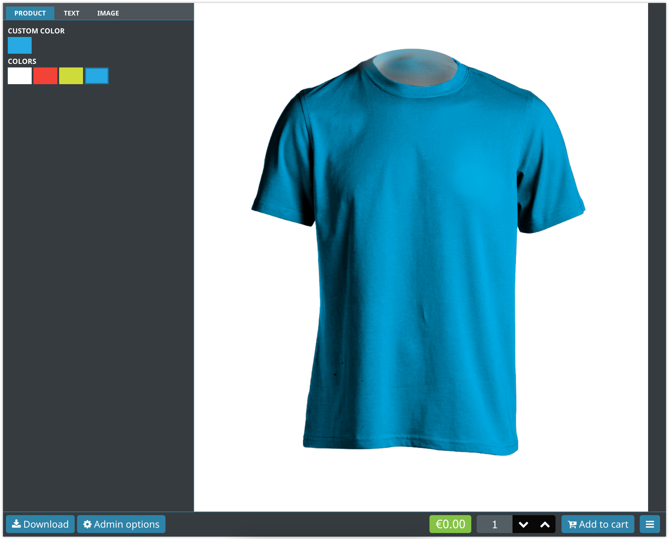 Product colors display