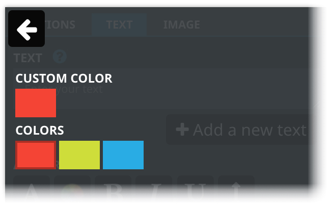 Product text colors display