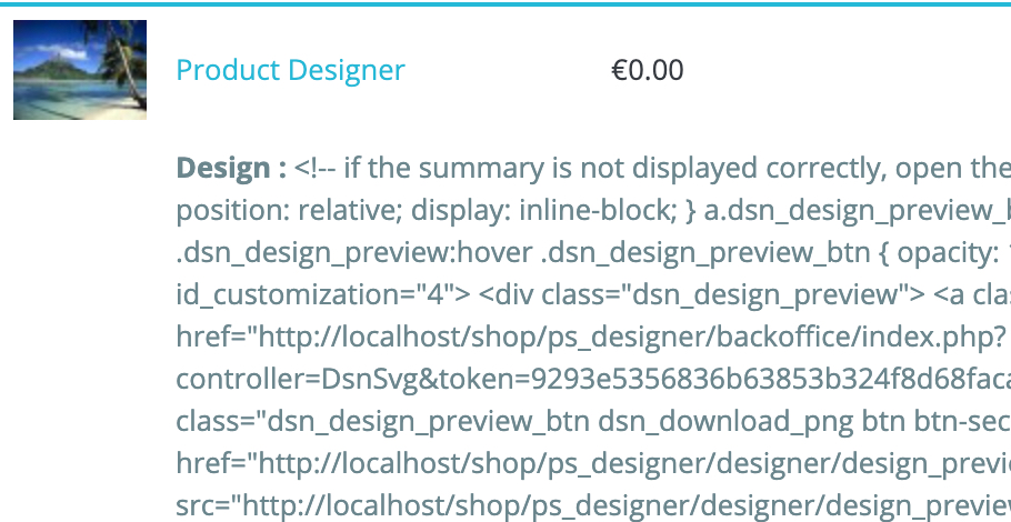 Summary misformat