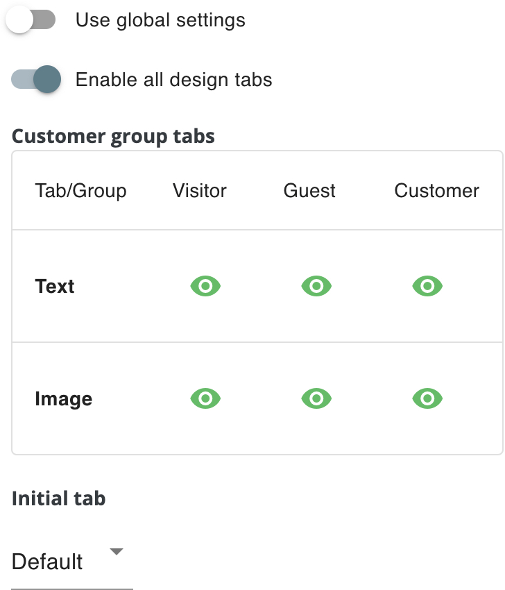 Tabs section